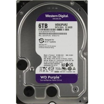Жесткий диск Western Digital WD Purple 6 TB (WD63PURZ)